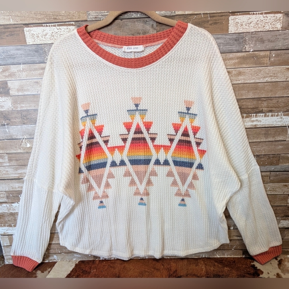 Phil Love Aztec Thermal Drop Shoulder Dolman